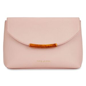 katie loxton dani tortoiseshell womens medium vegan leather handbag purse clutch dusty pink