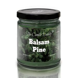 balsam pine – refreshing christmas tree scented – holiday 6 oz jar candle – 40 hour burn time