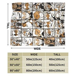 Anime Blankets Soft Plush Flannel Fleece Throw Blankets for Couch Sofa Bedding Living Room 60"x50"