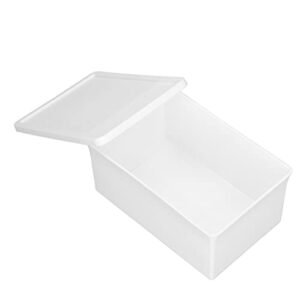storage box, plastic desktop storage box plastic storage bin tote multifunction dustproof storage box organizing container with lid for home desktop(#2)