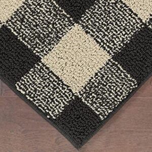 Garland Rug Country Living Buffalo Plaid 7 Ft. x 10 Ft. Indoor/Outdoor Area Rug Black/Ivory