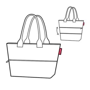 reisenthel shopper e1 twist berry - Large capacity bag made of durable and resistant polyester fabric