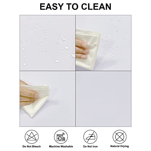 Fokitut 2 Pack Waterproof Rectangle Tablecloth, 60x120 Inch ,Stain Resistant and Wrinkle Polyester Table Cloth, Fabric Table Cover for Kitchen Dining, Wedding, Party, Holiday Dinner-White