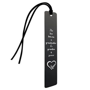 grandmother grandma bookmarks gifts from granddaughter grandson the love between a grandmother and granddaughter grandson is forever, christmas birthday thanksgiving gifts