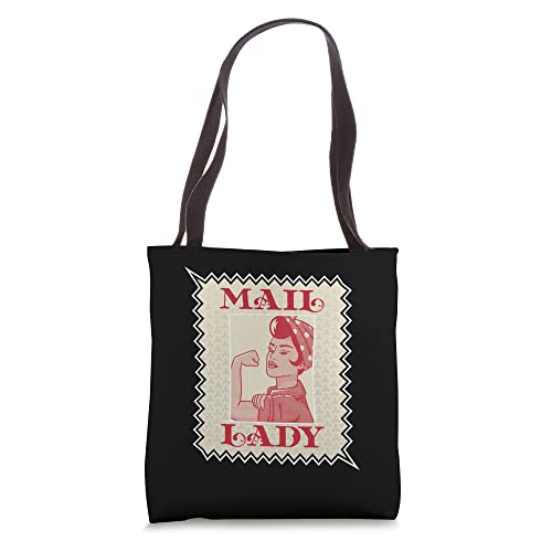 Female Postal Worker Mail Lady Stamp Tote Bag