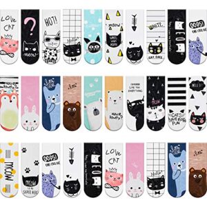30 pieces magnet magnetic bookmarks cute magnet page markers page clips bookmark for student office reading stationery (cat)