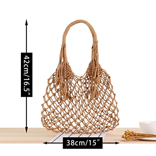 JBRUN Womens Hand-woven Straw Shoulder Bag Beach Bag Tote Braided Handbag Summer Hobo Bag Travel Bag (A)