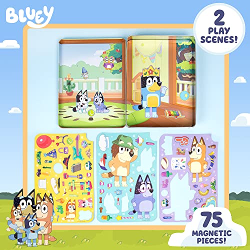 Bluey Magnetic Playset, Magnet Activity Toys, Great Birthday Parties, at-Home Activities, or Screen-Free Fun, Perfect Travel or Road Trip, Hours of Fun for Kids Ages 3, 4, 5, 6, Multicolor