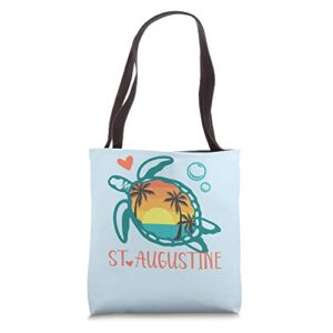 st. augustine florida funny sea turtle lover gifts tote bag