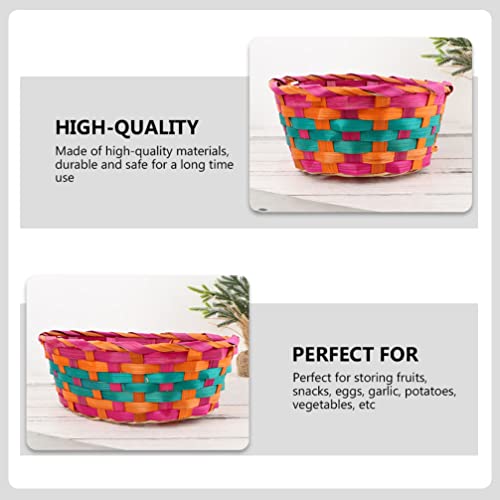 Picnic Baskets Woven Wicker Basket: Great for Easter Basket Storage of Plastic Easter Eggs Candy Gift Wedding Baskets 4pcs
