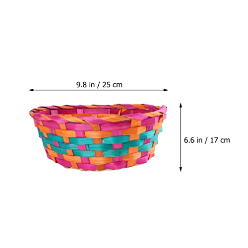 Picnic Baskets Woven Wicker Basket: Great for Easter Basket Storage of Plastic Easter Eggs Candy Gift Wedding Baskets 4pcs