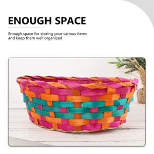 Picnic Baskets Woven Wicker Basket: Great for Easter Basket Storage of Plastic Easter Eggs Candy Gift Wedding Baskets 4pcs