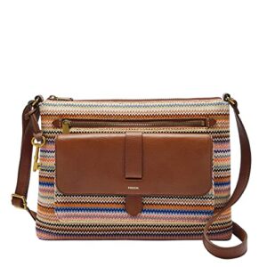 fossil womens kinley large crossbody, colorful stripes, one size us