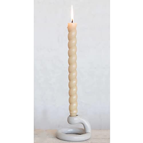 Christmas Store 10 H Cream Unscented Twisted Taper Candles in Box, Set of 2