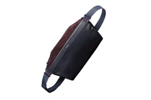 bellroy sling bag – premium (leather & fabric unisex crossbody bag) – deep plum