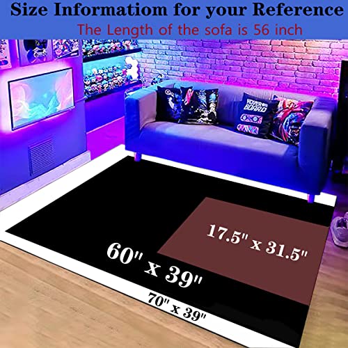 Game Rug Teen Boys Carpet, Gaming Rugs for Boy’s Bedroom with Game Controller Decoration Non Slip Floor Mat for Bedroom Living Room Playroom Sofa Indoor Outdoor Area 60x39inch