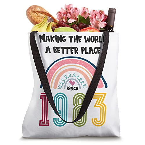 40 Birthday Making the world a better place since 1983 Tote Bag