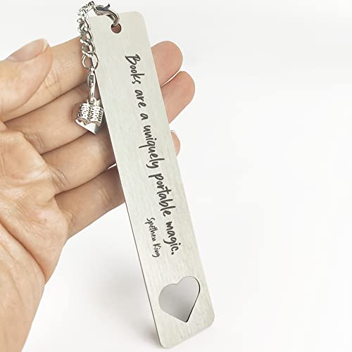 Spethen King with Knowledge Quote, Engraved Bookmark for Women, Men, Book Lover, Bookworm, Book Accessories, Reading Gifts, Book Gifts,Birthday Christmas Gifts