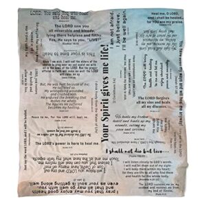 prayer healing blanket with inspirational scripture bible verse soft flannel throw blankets christian religious gifts for women men 60″ x 50″