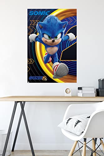 Trends International Sonic The Hedgehog 2 - Sonic Wall Poster, 22.375" x 34", Unframed Version