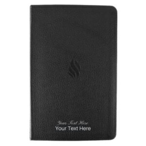 personalized custom text your name esv premium gift holy bible trutone midnight flame black english standard version custom made gift for baptism christenings birthdays celebrations