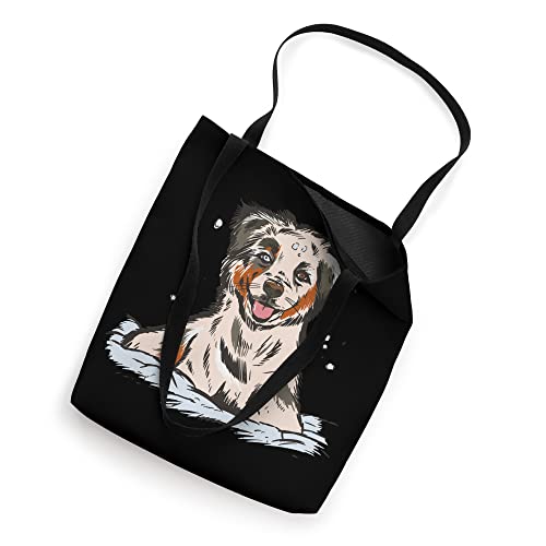 Australian Shepherd illustration Dog Puppy Tote Bag