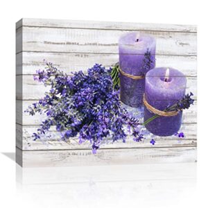 lavender canvas wall decor for bathroom purple modern flowers pictures for bedroom wall art framed vintage wall decor for girls room kitchen office wall decoration artwork for home walls size 12×15