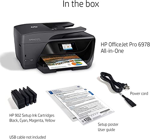 HP OfficeJet Pro 6978 All-in-One Wireless Color Printer, HP Instant Ink, Works with Alexa (T0F29A)