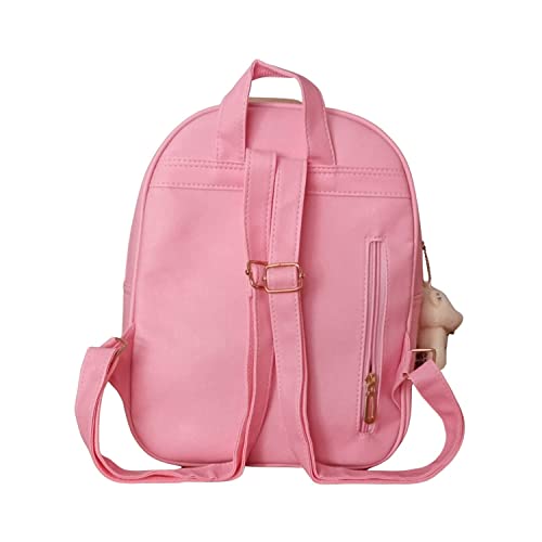 Nvnbm Women backpack purse women mini backpack 3 piece set cute small backpack girl school bag (pink) Small Size