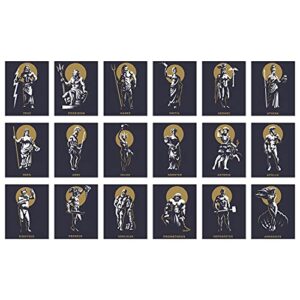 greek gods poster prints – set of eighteen (8 inches x 10 inches)