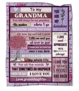 gifts for grandma, grandma blanket 50”x60”, grandma birthday gifts, christmas grandma gift ideas for grandma soft cozy flannel throw blanket grandma gifts from grandchildren