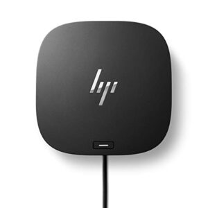 hp usb-c dock g5-8 in 1 adapter for both usb-c and thunderbolt-enabled laptops, pcs, & notebooks – single cable for charging, networking, or data transfers – great for secure & remote management