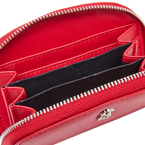 Steve Madden JADEZ Dome Zipper Pouch, Red Patent