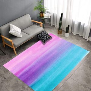 huxjoko area rug abstract watercolor ombre home decor non-slip rugs doormat carpet mat for living room bedroom kitchen kindergarten room classroom,5′ x 7′