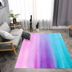 HUXJOKO Area Rug Abstract Watercolor Ombre Home Decor Non-Slip Rugs Doormat Carpet Mat for Living Room Bedroom Kitchen Kindergarten Room Classroom,5' x 7'