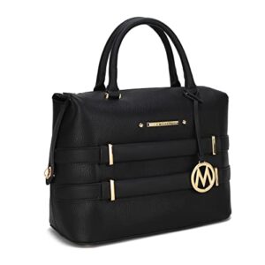 mkf collection satchel bag for women top handle handbag purse black