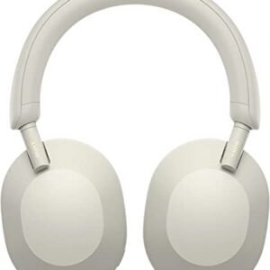 Sony WH-1000XM5 Wireless Industry Leading Noise Canceling Headphones with Auto Noise Canceling Optimizer, Crystal Clear Hands-Free Calling, and Alexa Voice Control, Silver (Renewed)