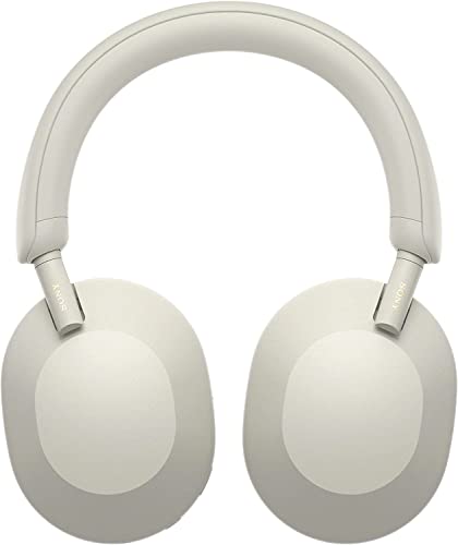 Sony WH-1000XM5 Wireless Industry Leading Noise Canceling Headphones with Auto Noise Canceling Optimizer, Crystal Clear Hands-Free Calling, and Alexa Voice Control, Silver (Renewed)