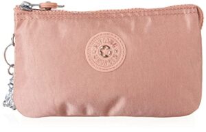 kipling womens womenâ€™s creativity pouch, versatile cosmetics kit, lightweight nylon travel organizer large purse, dt warm rose, 7.25 l x 4.25 h 1.5 d us