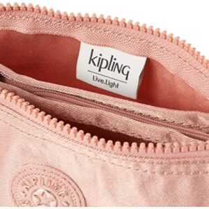 Kipling womens Womenâ€™s Creativity Pouch, Versatile Cosmetics Kit, Lightweight Nylon Travel Organizer Large Purse, Dt Warm Rose, 7.25 L x 4.25 H 1.5 D US