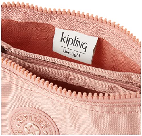 Kipling womens Womenâ€™s Creativity Pouch, Versatile Cosmetics Kit, Lightweight Nylon Travel Organizer Large Purse, Dt Warm Rose, 7.25 L x 4.25 H 1.5 D US