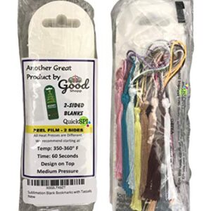 Sublimation Blank Bookmarks with Tassels. Bulk Blanks (25) Ideal Starter Kit for Beginners or Pros Looking for Sublimatable Bookmarks to Decorate, Make Your Own Bookmark with Ink Dye