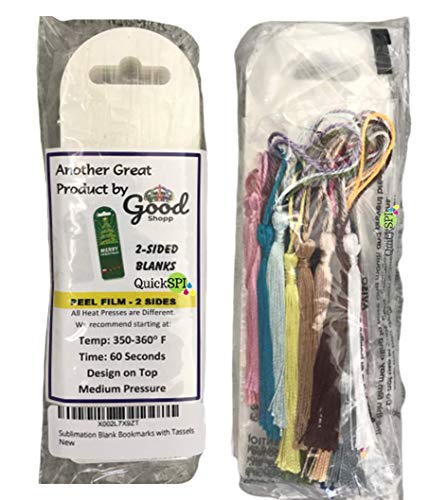 Sublimation Blank Bookmarks with Tassels. Bulk Blanks (25) Ideal Starter Kit for Beginners or Pros Looking for Sublimatable Bookmarks to Decorate, Make Your Own Bookmark with Ink Dye