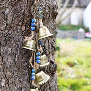 Witch Bells for Door Knob for Protection-Witchcraft Supplies Door Hanging Bells as Samhain Altar Decorations,Wicca Decor Pagan Withy Home Room Decor,Set B