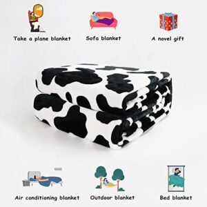 Cow Print Blanket Soft Warm Plush Cow Blankets and Throws Lightweight Fleece Throw Blankets with Cow Print Couch Bedroom Living Room Camping Travel Blanket 50x60 inch Perfect Cow Gift Kids Adults