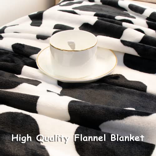 Cow Print Blanket Soft Warm Plush Cow Blankets and Throws Lightweight Fleece Throw Blankets with Cow Print Couch Bedroom Living Room Camping Travel Blanket 50x60 inch Perfect Cow Gift Kids Adults