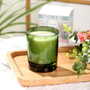 LALATA Scented Candles Bergamot & Tuberose Jasmine Candle for Home Natural Soy Candles 8 OZ-220g 45 Hours Burn Home Decor Aromatherapy Jar Candles