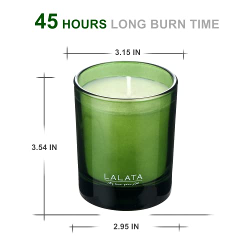 LALATA Scented Candles Bergamot & Tuberose Jasmine Candle for Home Natural Soy Candles 8 OZ-220g 45 Hours Burn Home Decor Aromatherapy Jar Candles