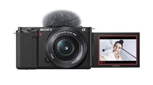 sony alpha zv-e10 – aps-c interchangeable lens mirrorless vlog camera kit – black