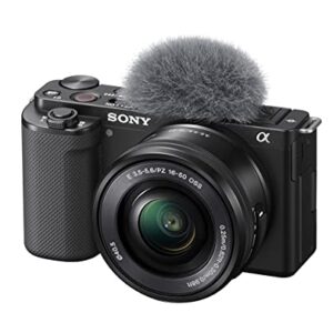 Sony Alpha ZV-E10 - APS-C Interchangeable Lens Mirrorless Vlog Camera Kit - Black